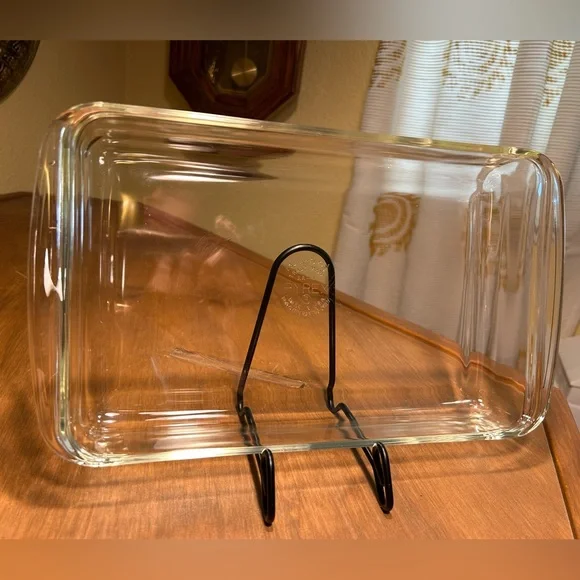 Vintage PYREX 232 Clear Glass 11-3/4”×7-1/2”×1-3/4” Casserole Baking Dish 2 Qt. - Picture 3 of 6